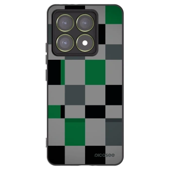 Picasee silikonový černý obal pro Xiaomi 14T - Block Grid