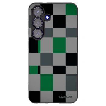 Picasee silikonový černý obal pro Samsung Galaxy S25 5G - Block Grid