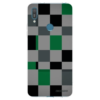 Picasee silikonový průhledný obal pro Huawei Y7 2019 - Block Grid