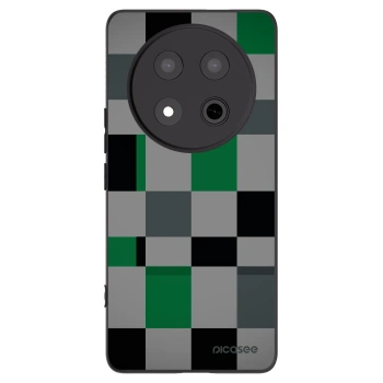 Picasee silikonový černý obal pro Honor Magic7 Lite 5G - Block Grid
