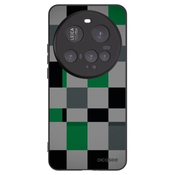 Picasee silikonový černý obal pro Xiaomi 15 Ultra - Block Grid