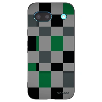 Picasee silikonový černý obal pro Google Pixel 8 - Block Grid