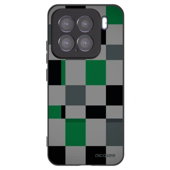 Picasee silikonový černý obal pro Xiaomi 15 - Block Grid