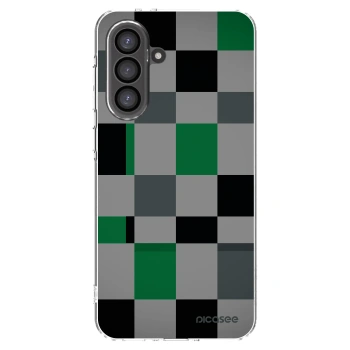 Picasee silikonový průhledný obal pro Samsung Galaxy A36 5G - Block Grid