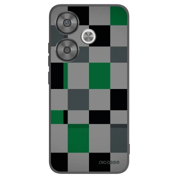 Picasee silikonový černý obal pro Xiaomi Poco F6 - Block Grid