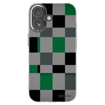 Picasee silikonový průhledný obal pro Apple iPhone 17 - Block Grid