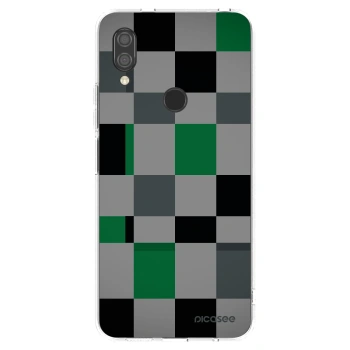 Picasee silikonový průhledný obal pro Xiaomi Redmi 7 - Block Grid