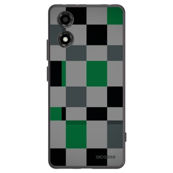 Picasee silikonový černý obal pro Motorola Moto E14 - Block Grid