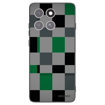 Picasee silikonový černý obal pro Motorola Edge 60 Pro - Block Grid