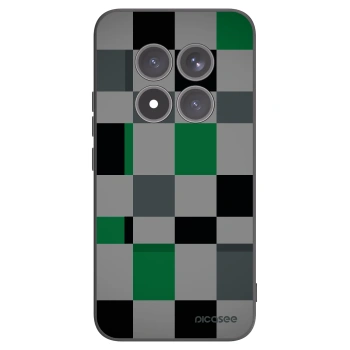 Picasee silikonový černý obal pro Xiaomi Redmi Note 15 Pro+ - Block Grid