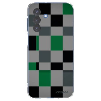 Picasee silikonový průhledný obal pro Samsung Galaxy A17 5G - Block Grid