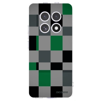 Picasee silikonový průhledný obal pro Xiaomi Redmi Note 15 - Block Grid
