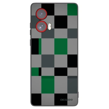 Picasee silikonový černý obal pro Motorola Edge 50 Fusion - Block Grid