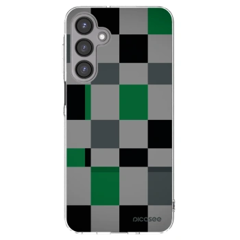 Picasee silikonový průhledný obal pro Samsung Galaxy A16 4G - Block Grid