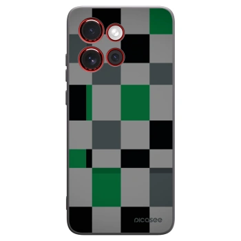 Picasee silikonový černý obal pro Motorola Edge 60 Neo 5G - Block Grid