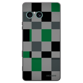Picasee silikonový černý obal pro Sony Xperia 10 VII - Block Grid