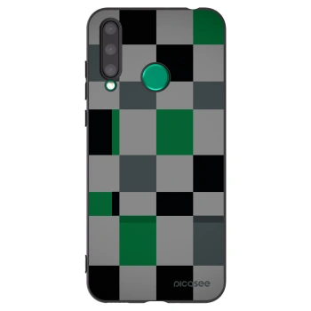 Picasee silikonový černý obal pro Honor 20 Lite - Block Grid