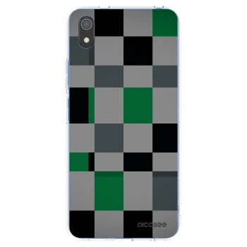 Picasee silikonový průhledný obal pro Xiaomi Redmi 7A - Block Grid