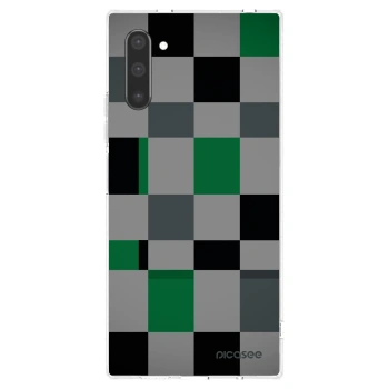 Picasee silikonový průhledný obal pro Samsung Galaxy Note 10 N970F - Block Grid