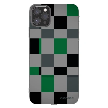 Picasee silikonový průhledný obal pro Apple iPhone 11 Pro Max - Block Grid