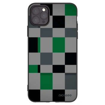 Picasee silikonový černý obal pro Apple iPhone 11 Pro Max - Block Grid