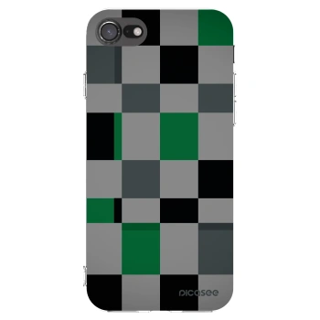 Picasee silikonový průhledný obal pro Apple iPhone 8 - Block Grid