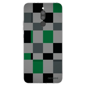 Picasee silikonový průhledný obal pro Xiaomi Redmi 8 - Block Grid