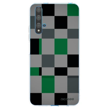 Picasee silikonový průhledný obal pro Huawei Nova 5T - Block Grid