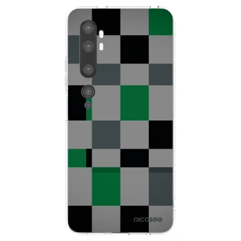 Picasee silikonový průhledný obal pro Xiaomi Mi Note 10 (Pro) - Block Grid
