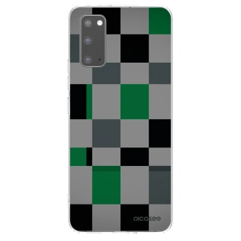 Picasee silikonový průhledný obal pro Samsung Galaxy S20 G980F - Block Grid