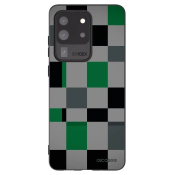 Picasee silikonový černý obal pro Samsung Galaxy S20 Ultra 5G G988F - Block Grid