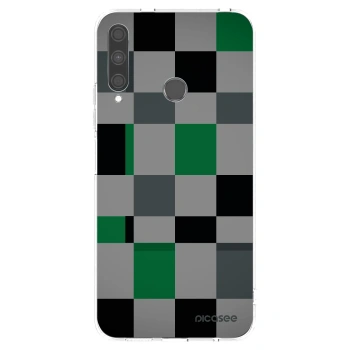 Picasee silikonový průhledný obal pro Huawei P40 Lite E - Block Grid