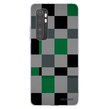 Picasee silikonový průhledný obal pro Xiaomi Mi Note 10 Lite - Block Grid