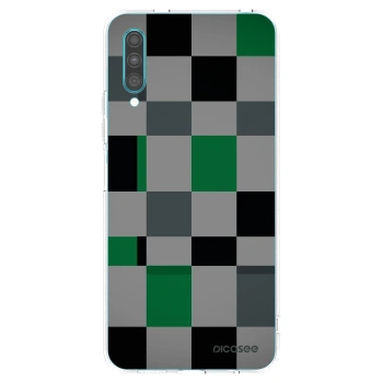 Picasee silikonový průhledný obal pro Samsung Galaxy A30s A307F - Block Grid