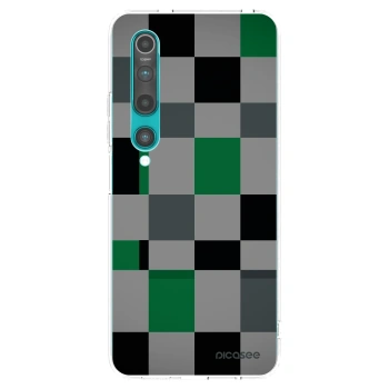 Picasee silikonový průhledný obal pro Xiaomi Mi 10 - Block Grid