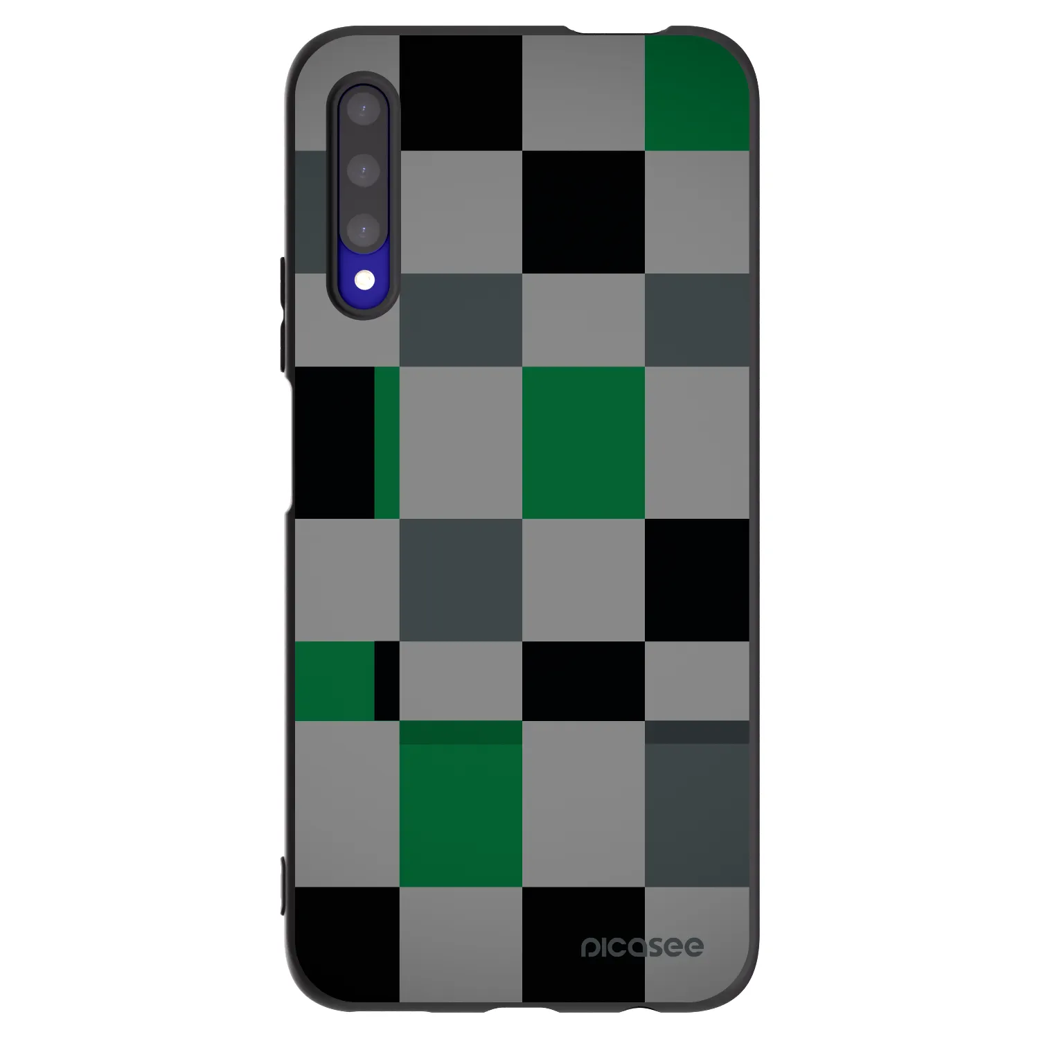 Picasee silikonový černý obal pro Honor 9X Pro - Block Grid