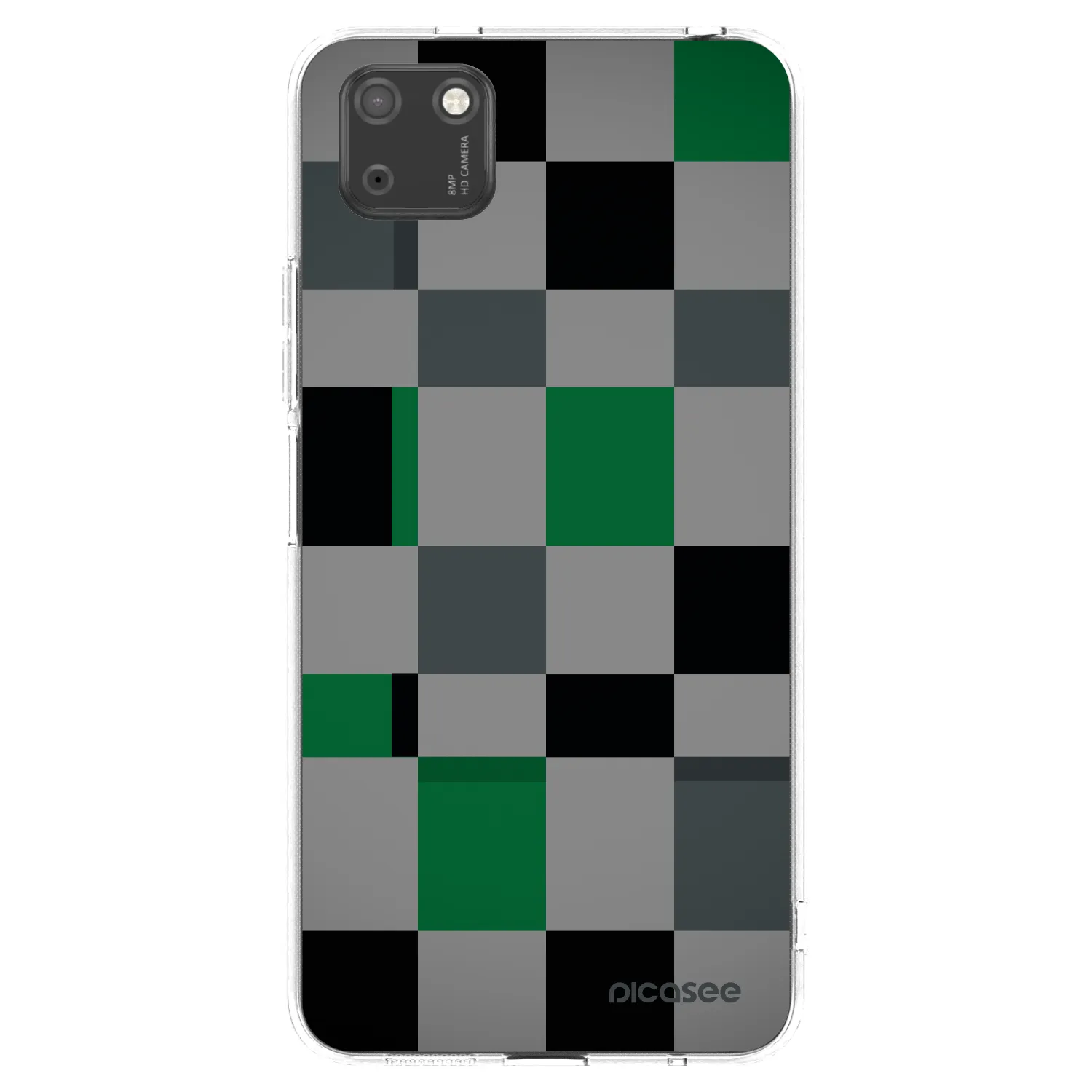 Picasee silikonový průhledný obal pro Huawei Y5P - Block Grid