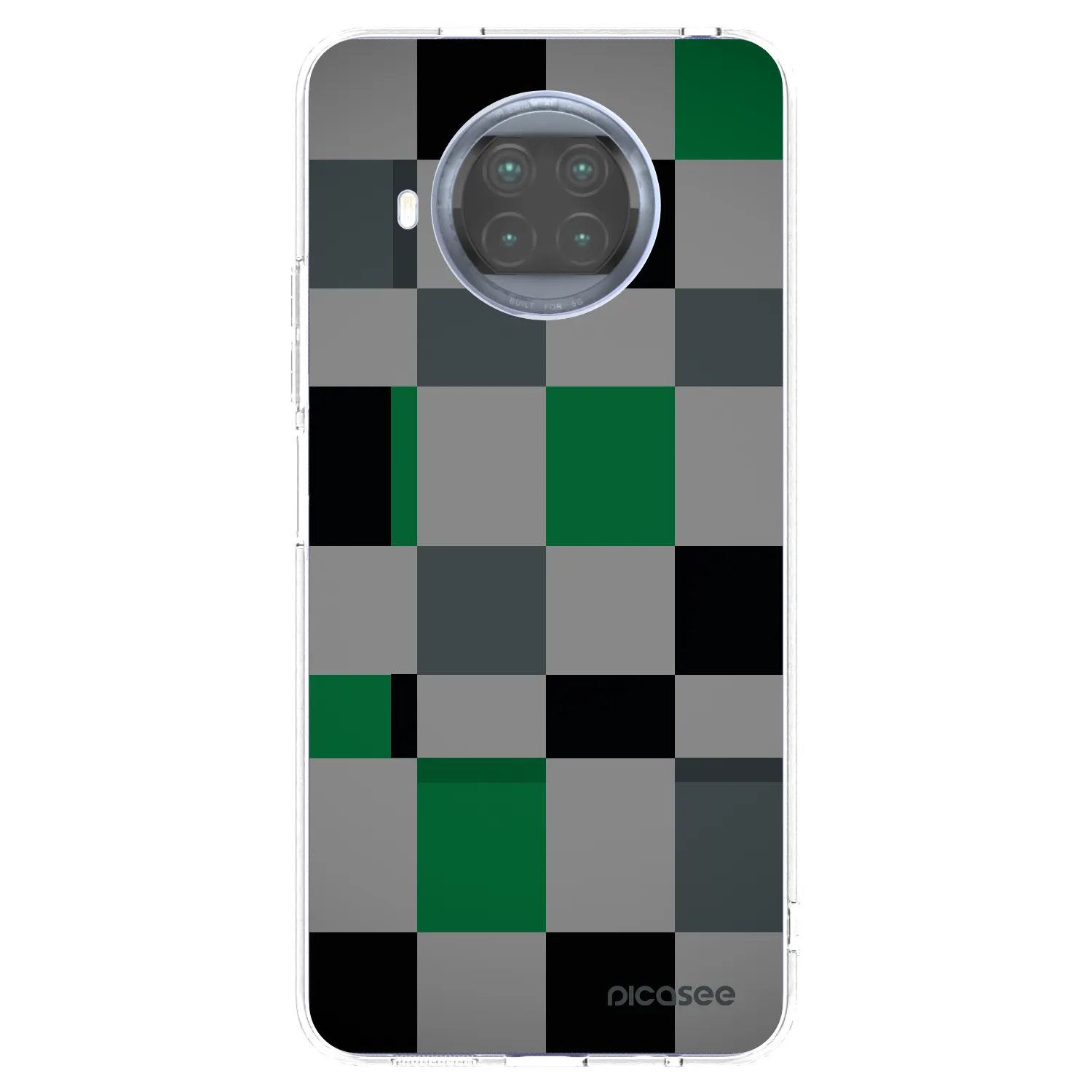Picasee silikonový průhledný obal pro Xiaomi Mi 10T Lite - Block Grid
