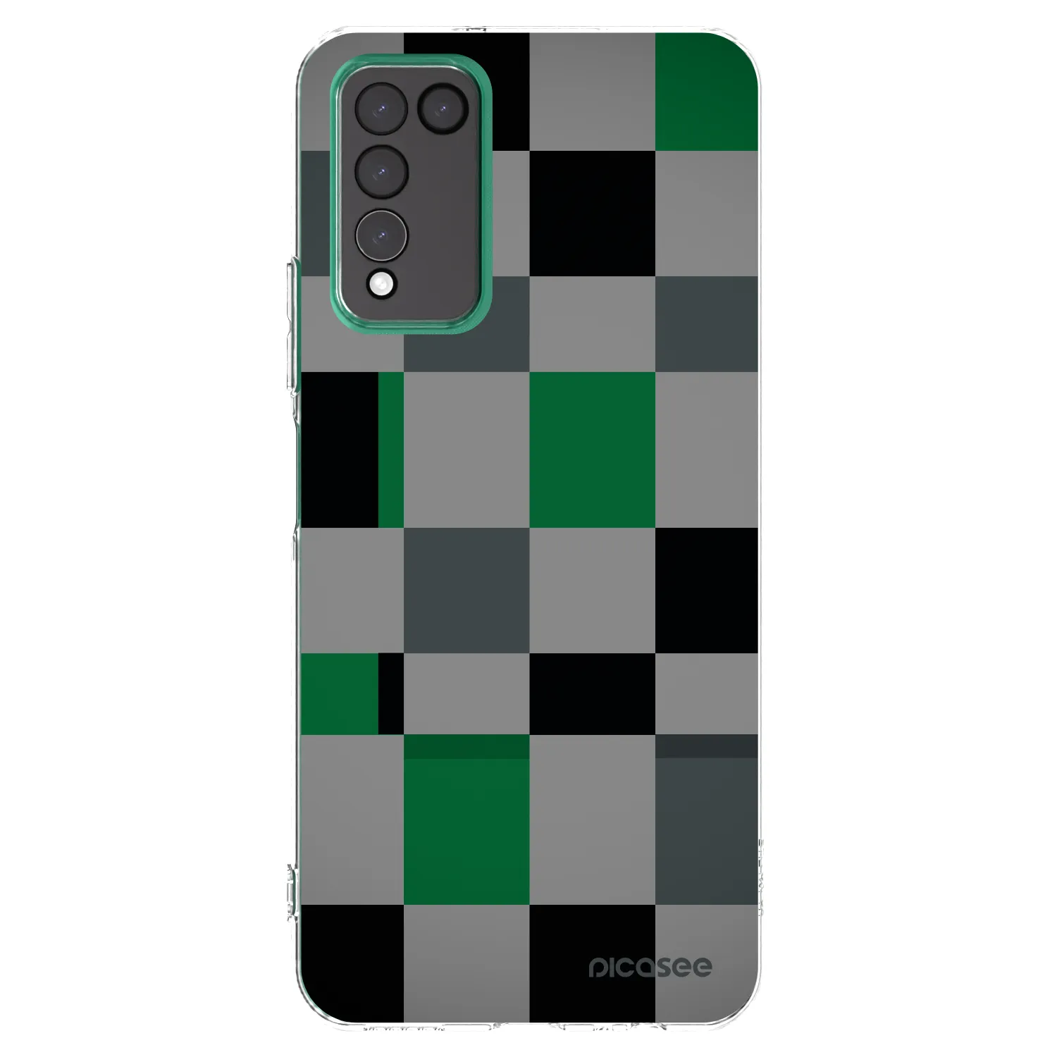 Picasee silikonový průhledný obal pro Honor 10X Lite - Block Grid