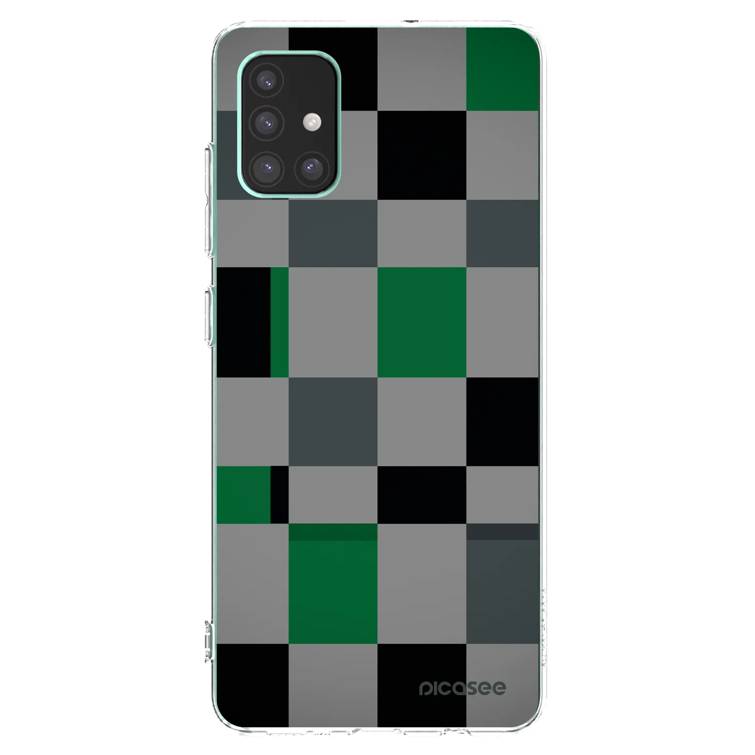 Picasee silikonový průhledný obal pro Samsung Galaxy M51 M515F - Block Grid