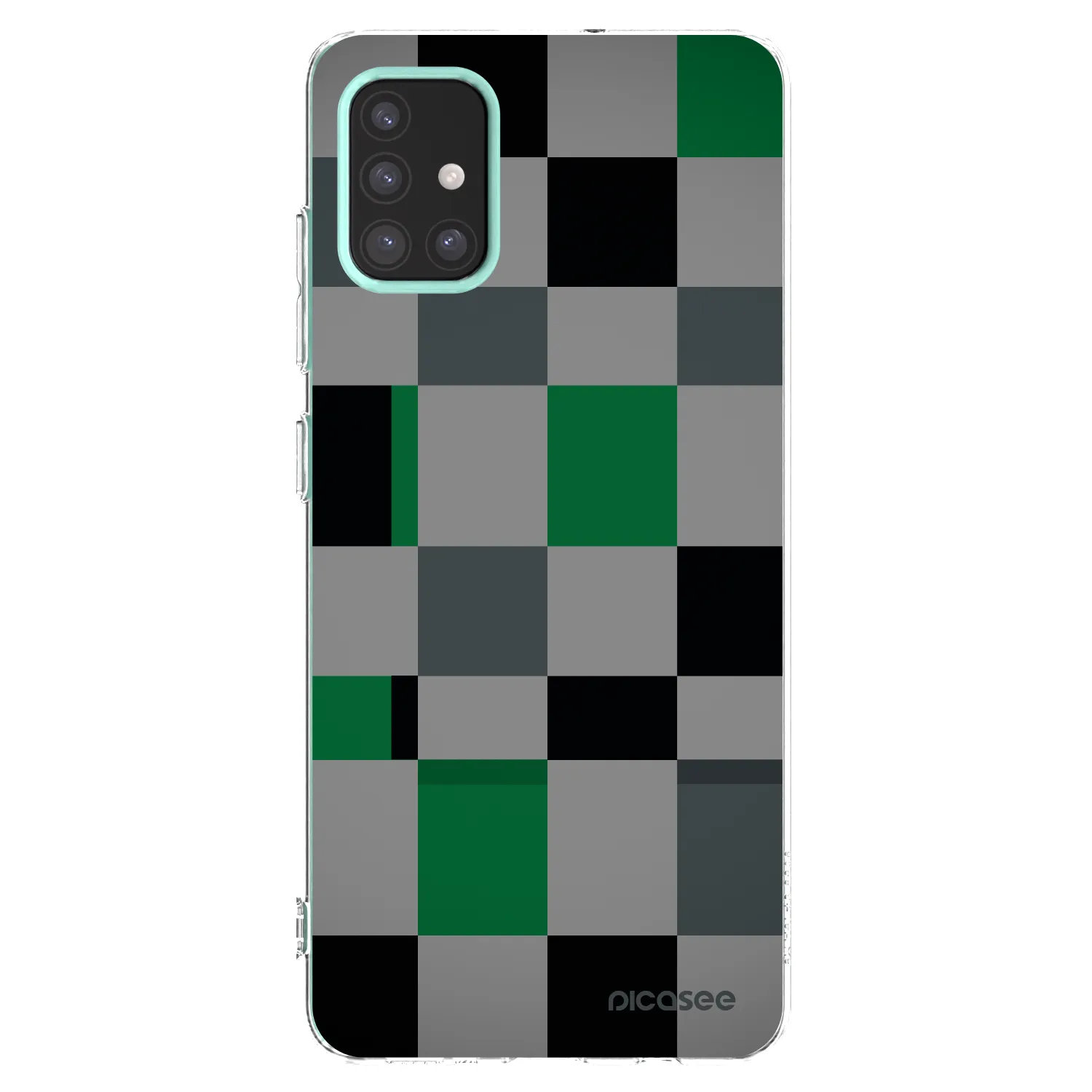 Picasee silikonový průhledný obal pro Samsung Galaxy M31s - Block Grid