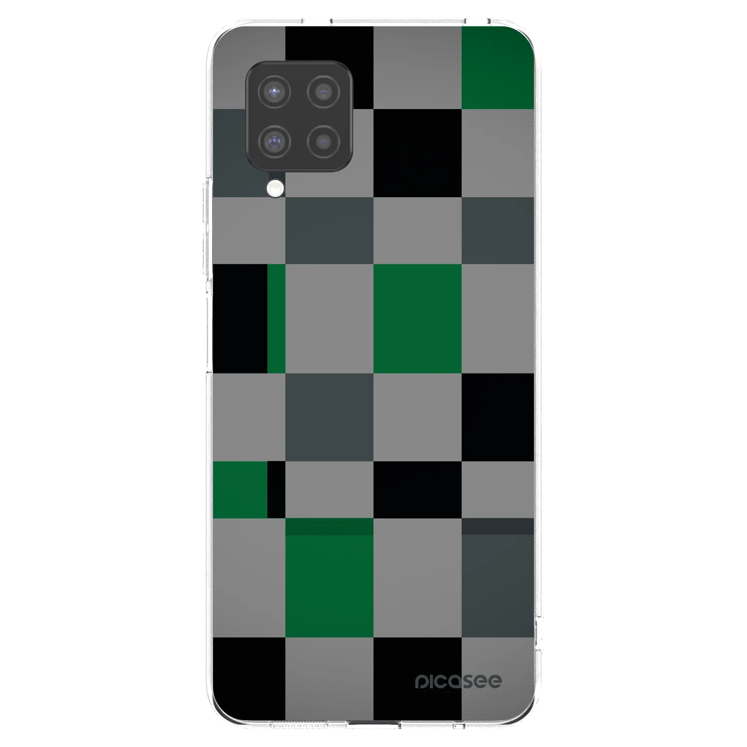 Picasee silikonový průhledný obal pro Samsung Galaxy A42 A426B - Block Grid