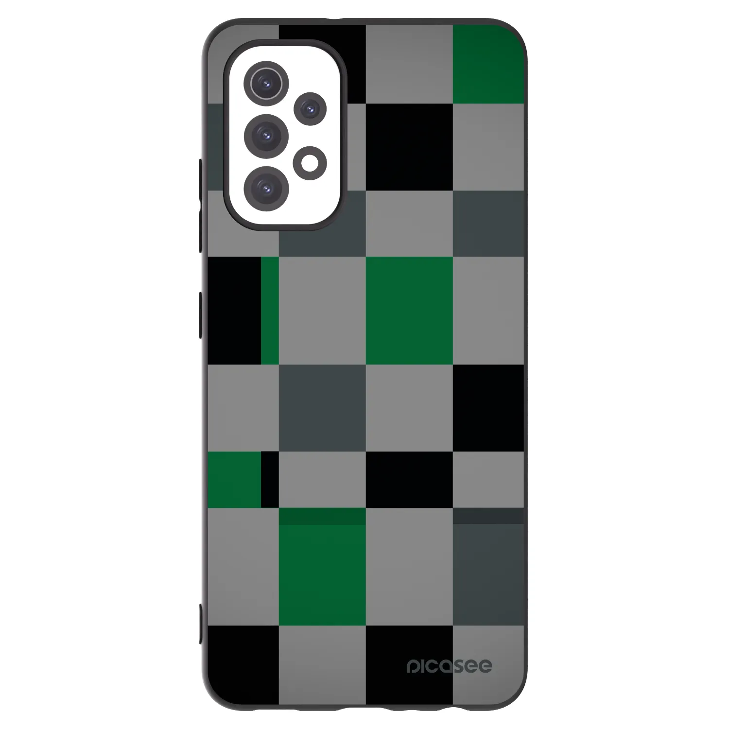 Picasee silikonový černý obal pro Samsung Galaxy A32 5G A326B - Block Grid