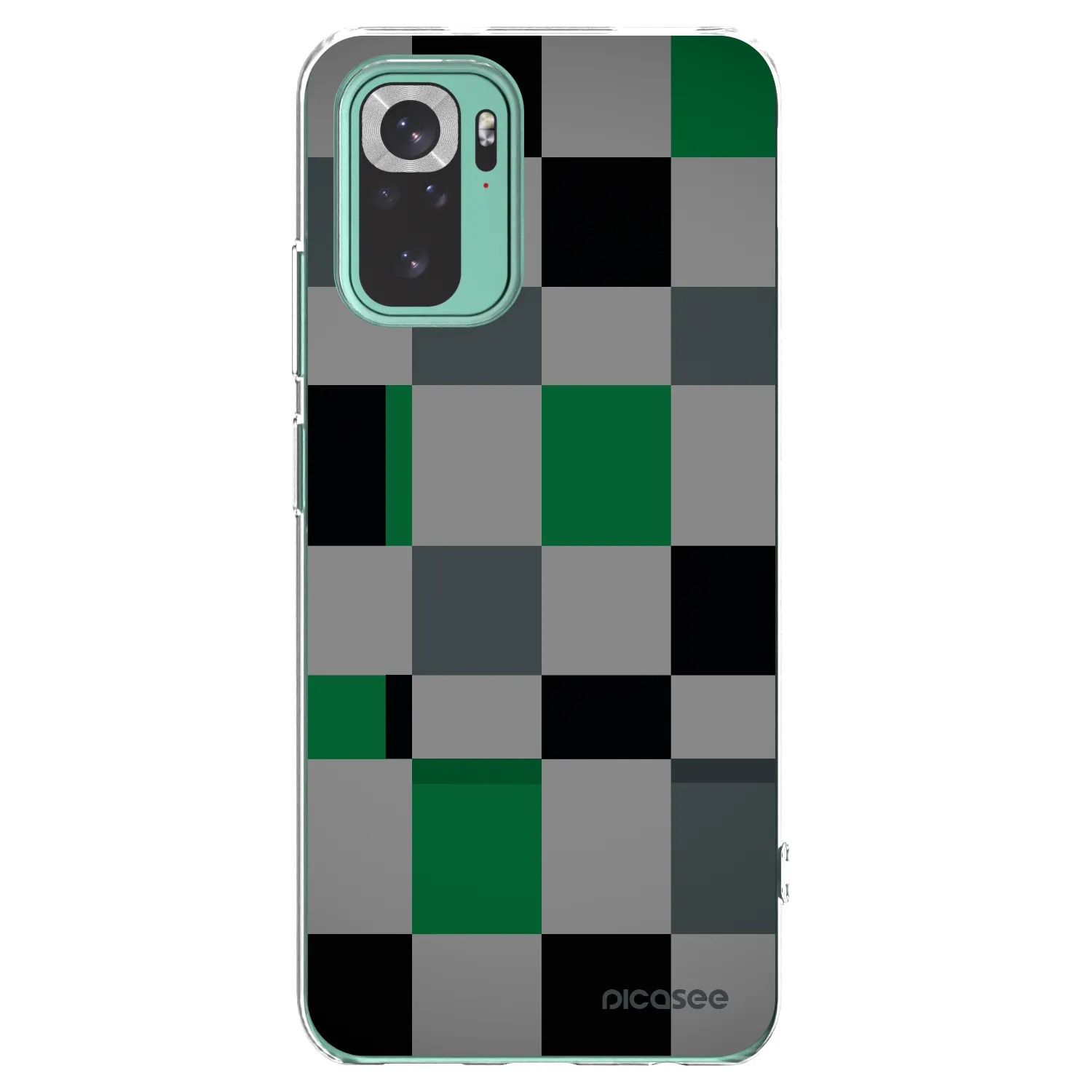 Picasee silikonový průhledný obal pro Xiaomi Redmi Note 10 Pro - Block Grid