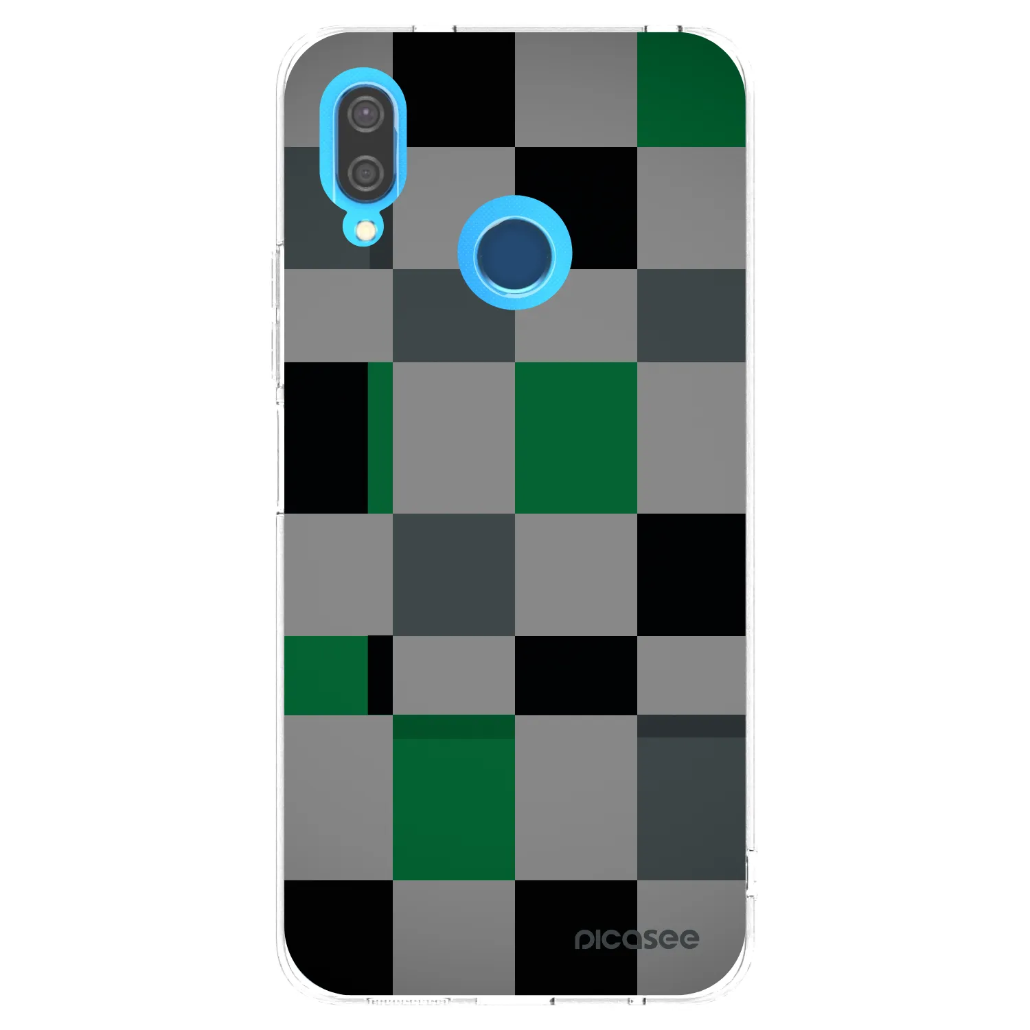 Picasee silikonový průhledný obal pro Huawei P20 Lite - Block Grid