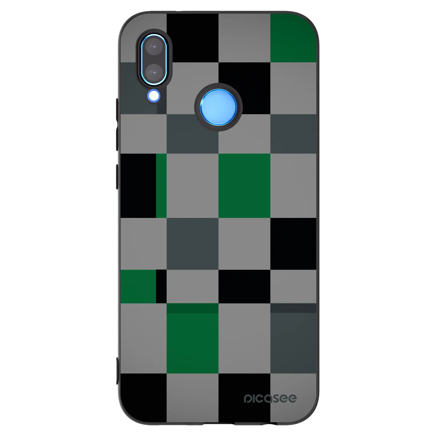 Picasee silikonový černý obal pro Huawei Mate 40 Pro - Block Grid