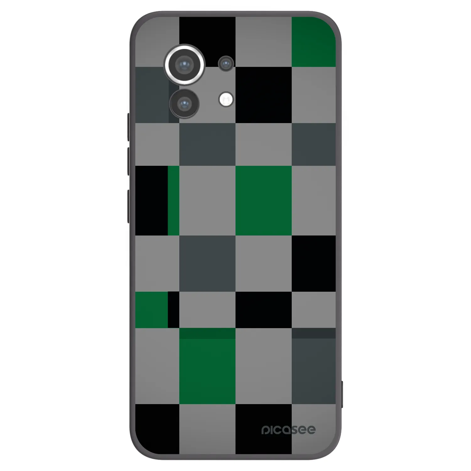Picasee silikonový černý obal pro Xiaomi Mi 11 - Block Grid