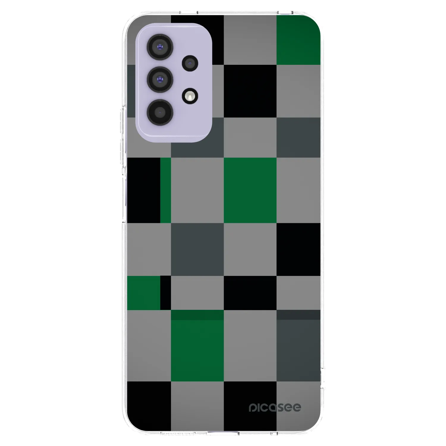 Picasee silikonový průhledný obal pro Samsung Galaxy A32 4G SM-A325F - Block Grid