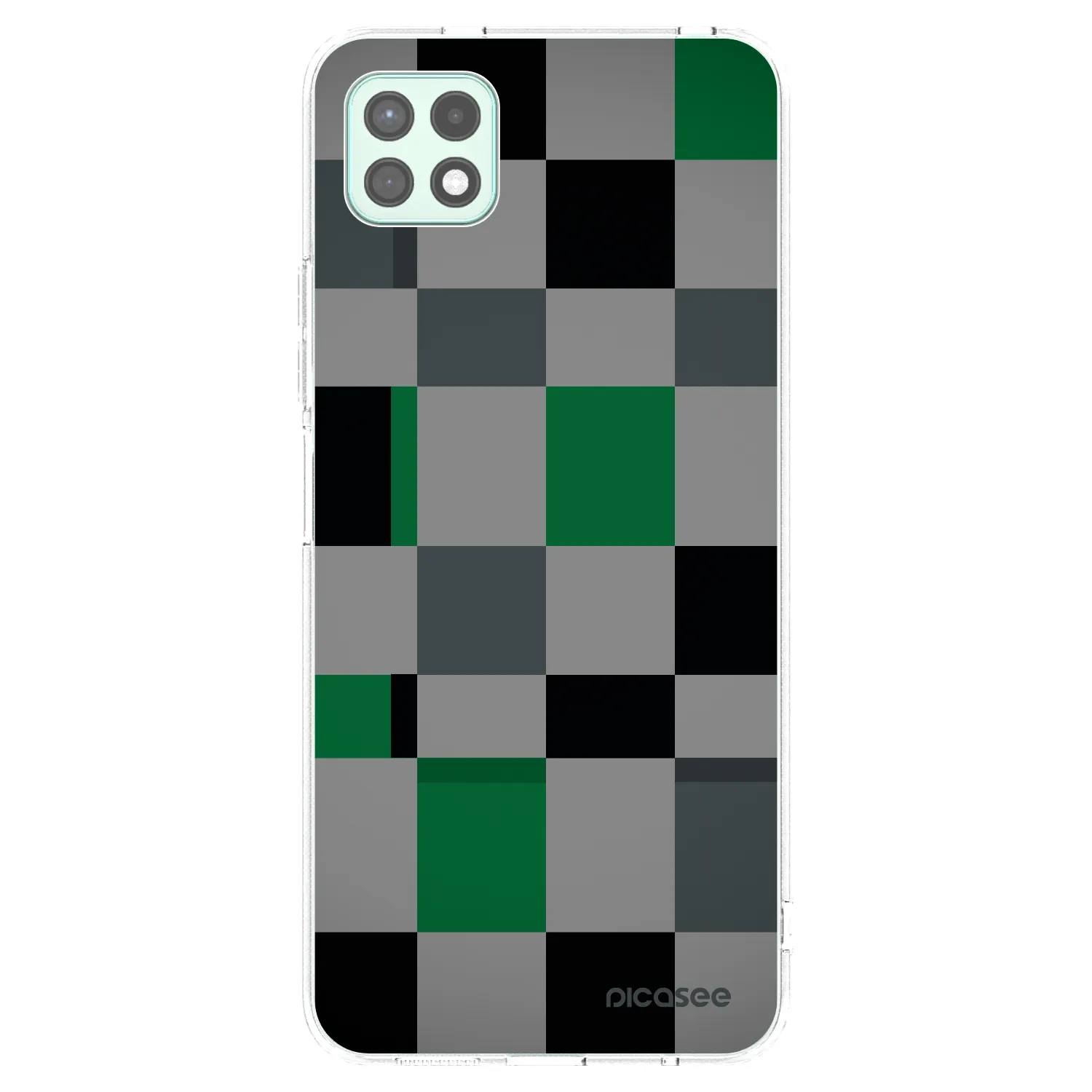 Picasee silikonový průhledný obal pro Samsung Galaxy A22 A226B 5G - Block Grid