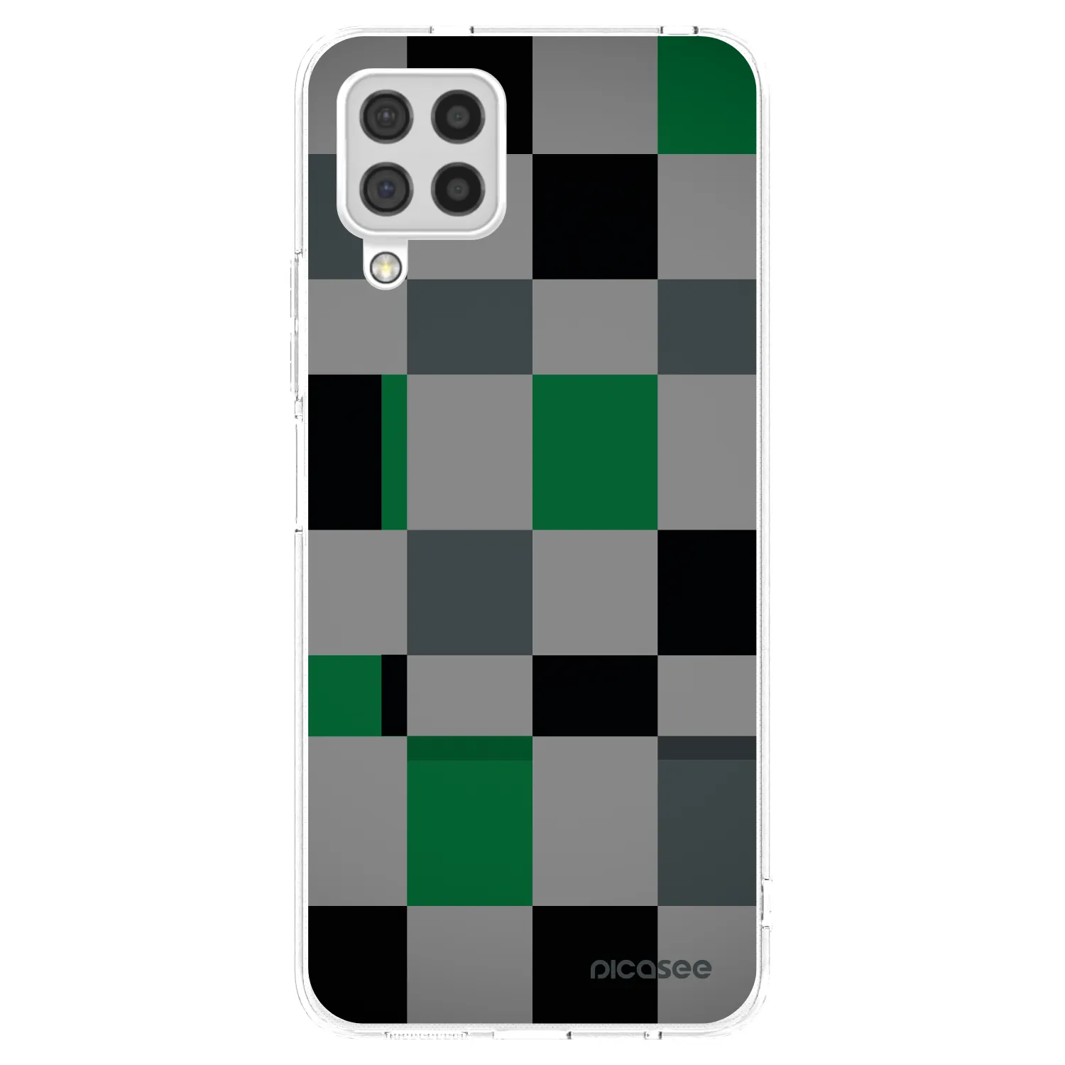 Picasee silikonový průhledný obal pro Samsung Galaxy A22 A225F 4G - Block Grid